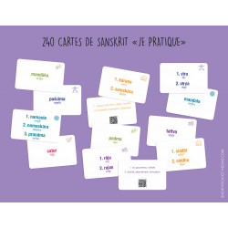 240 cartes de sanskrit "je pratique"