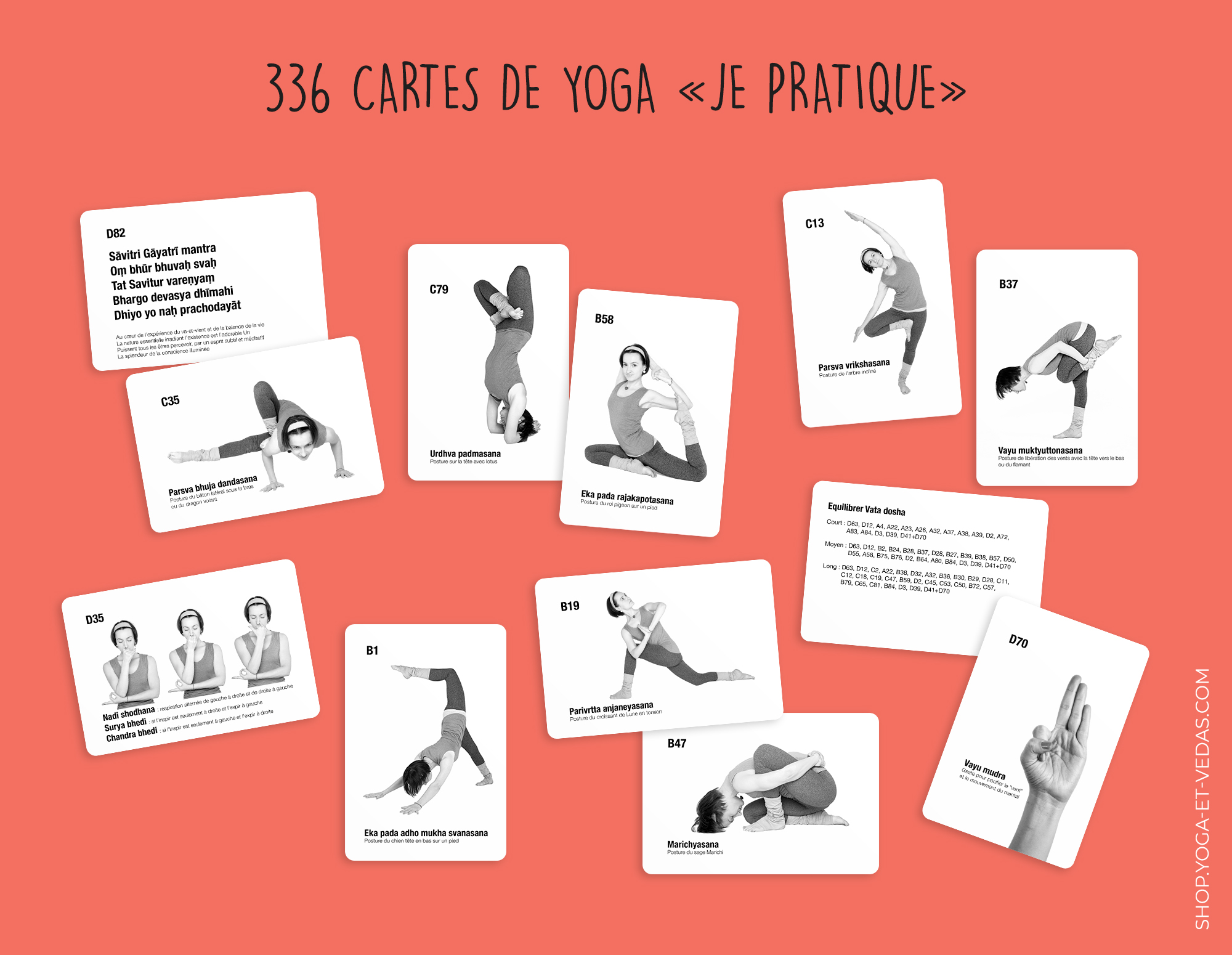 336 cartes de yoga - Shop Yoga&Vedas