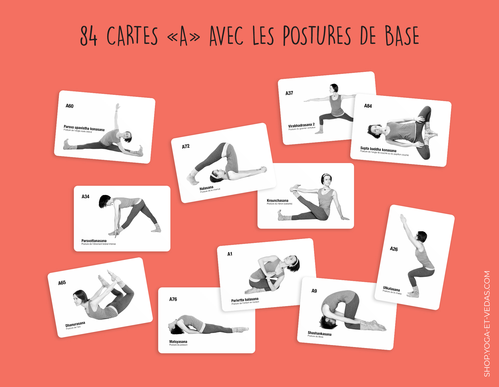 336 cartes de yoga - Cartes A - Shop Yoga&Vedas