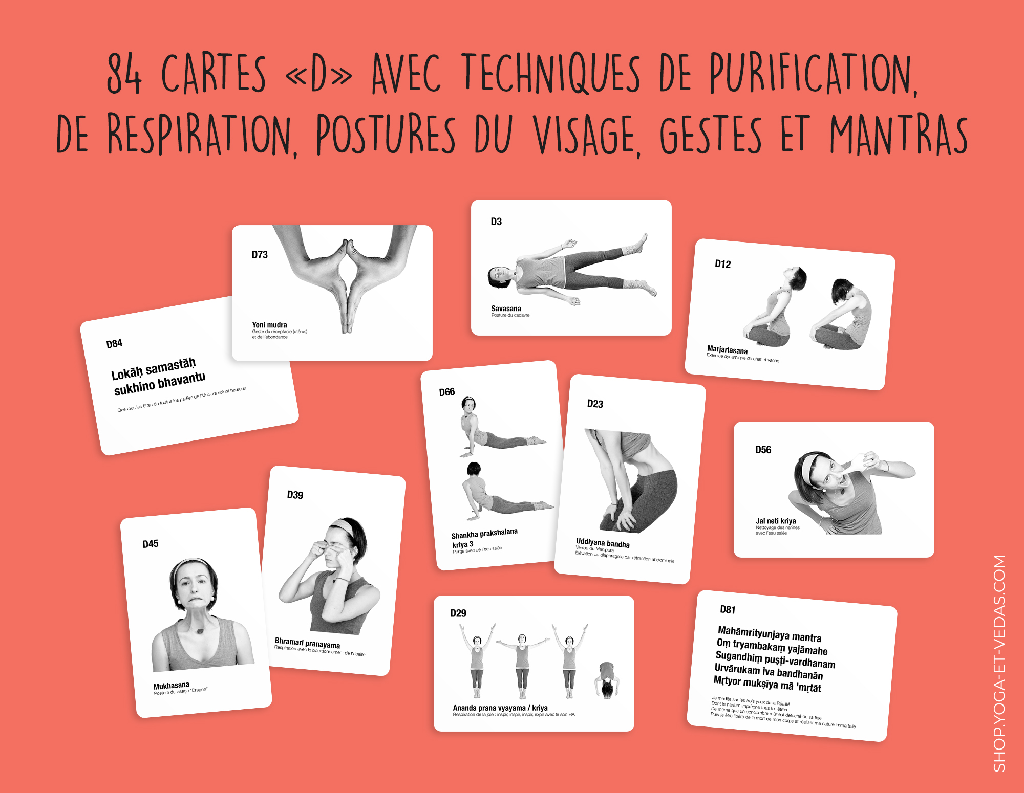 336 cartes de yoga - Cartes D - Shop Yoga&Vedas